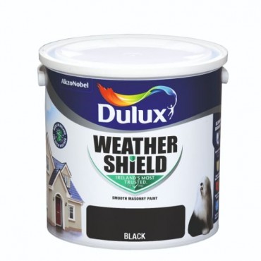 Dulux Weathershield Black 2.5l 5084633 Matt