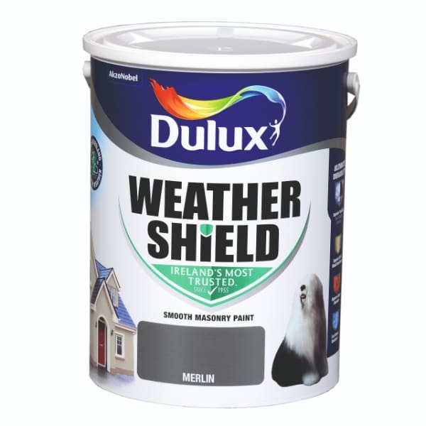 Dulux Weathershield Merlin 5l 5084638 Matt