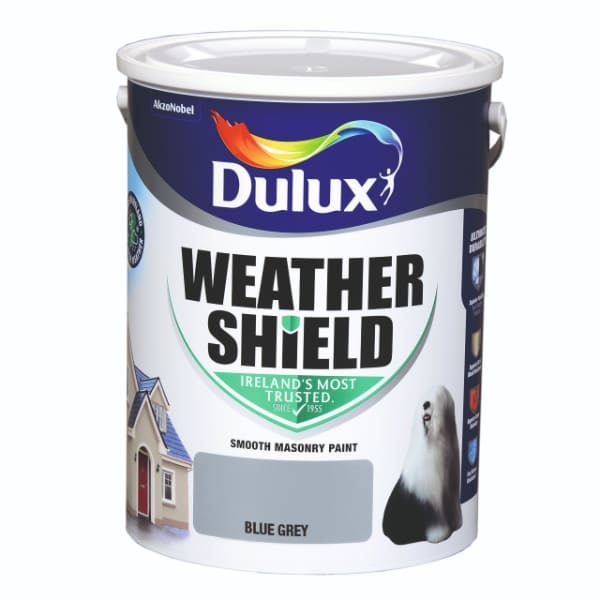 Dulux Weathershield Blue Grey 5l 5084580 Matt