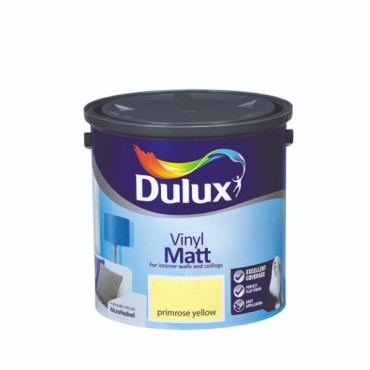 Dulux Vinyl Matt Primrose Yellow 2.5l 5084471 Matt