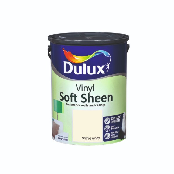 Dulux Vinyl Soft Sheen Orchid White 5l 5084261 Sheen