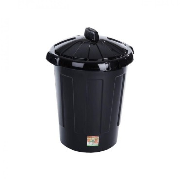 Dustbin & Lid Black 80ltr Wham Eden 69844
