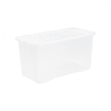 Crystal Storage Box & Lid Clear Wham- 110ltr