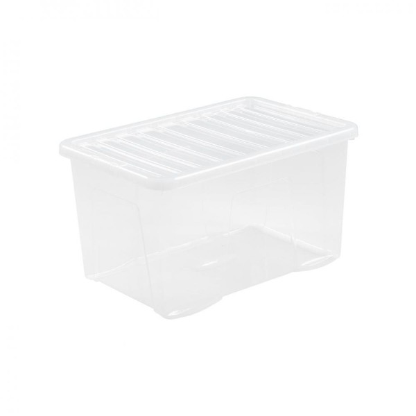 Storage Box 60lt Crystal & Lid Clear 14025 Wham