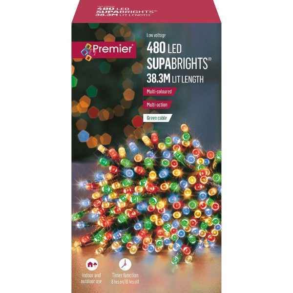480 Multi-action Led Supabrights  - Multi Coloured