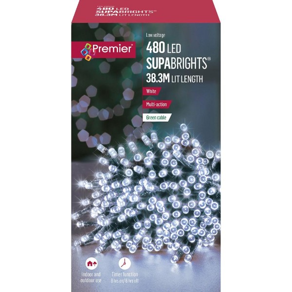 480 Multi-action Led Supabrights -  White