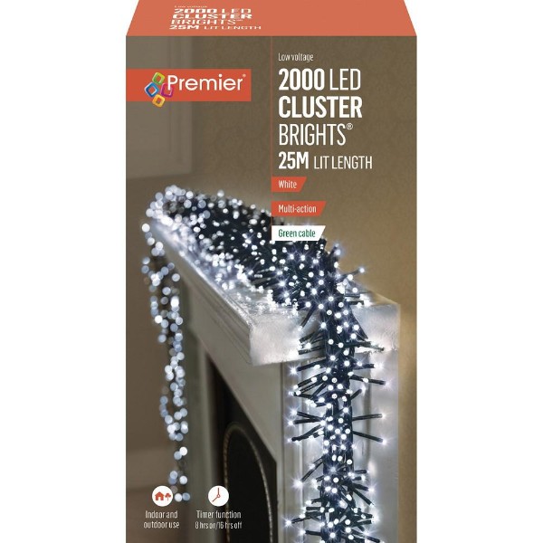 2000 Led Multi-action Clusterbrights With Timer -