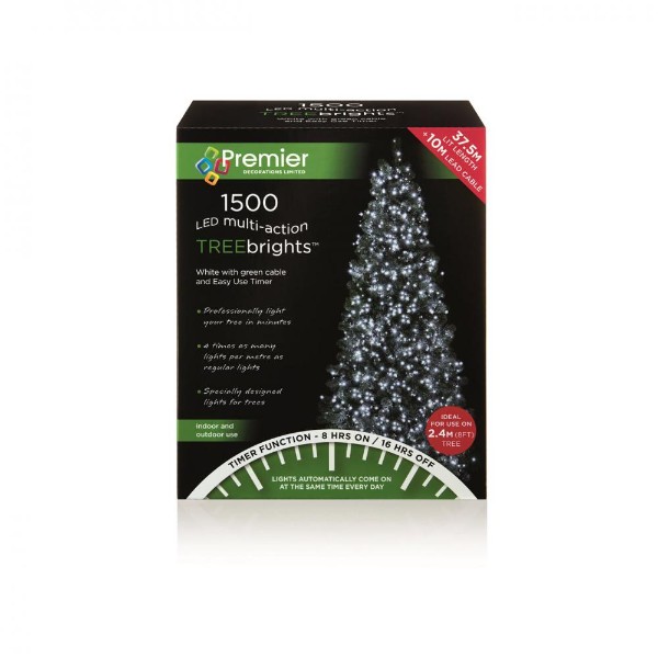 1500 Led Multi-action Treebrights With Timer - Whi