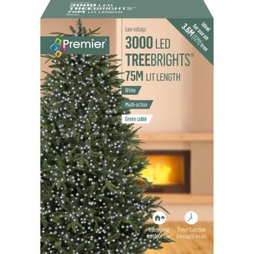 3000 Led Multi-action Treebrights With Timer -  Wh
