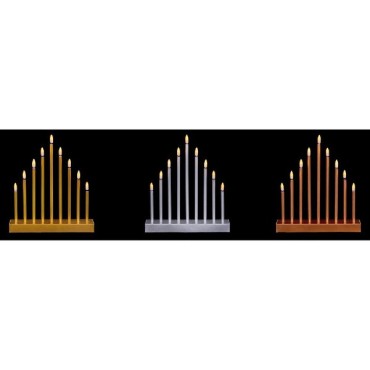9 Light Flickabright Candle Bridge Tower  27cm