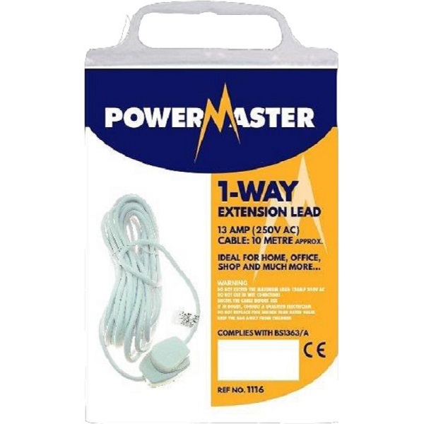 Powermaster 1 Gang 10 Mtr 13amp Extension Lead