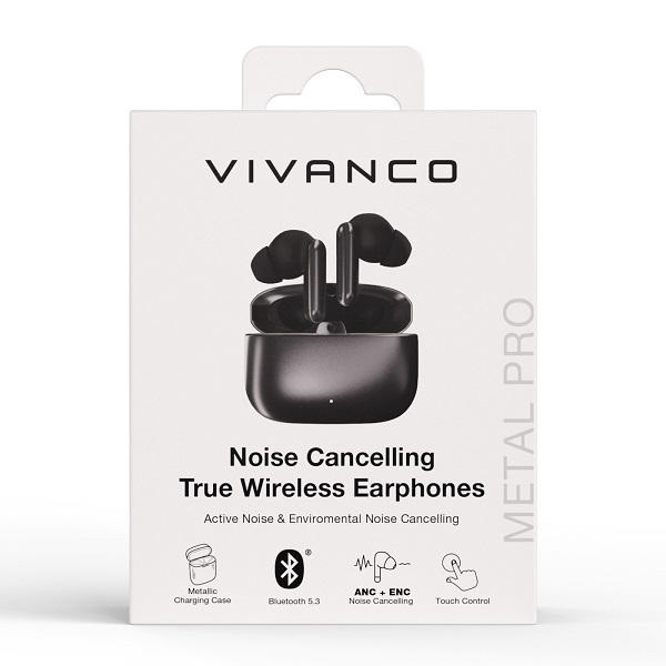Bluetooth Metal Pair True Wireless Stereo Metallic Headset, Anthracite 63992