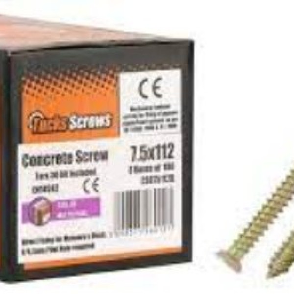7.5 X 112 Concrete Screw (6mm Pilot)   *