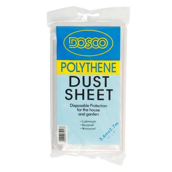 Dosco Polythene Dustsheet - 12 X 9 Inch 71047