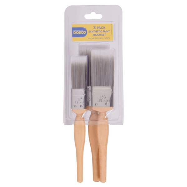 Dosco 3 Pack Synthetic Paintbrush Set 71103