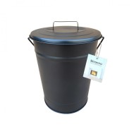Sirocco Matt Black Metal Coal Tub with Lid 30cm