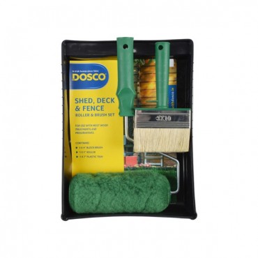 Dosco 7 Shed & Fence Roller Set With Block Br