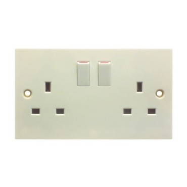 2 Gang 13a Switched Socket 8222 P/p