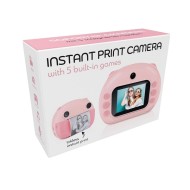 Instant Print Camera With Built-in Screen Pink