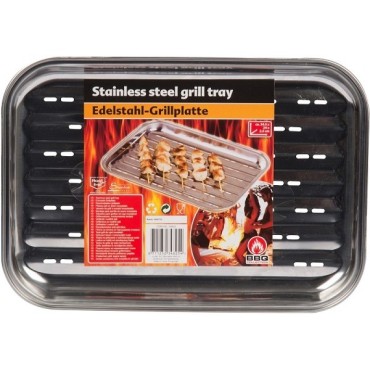 Bbq Grill Tray Stainless Steel 345x24x25mm