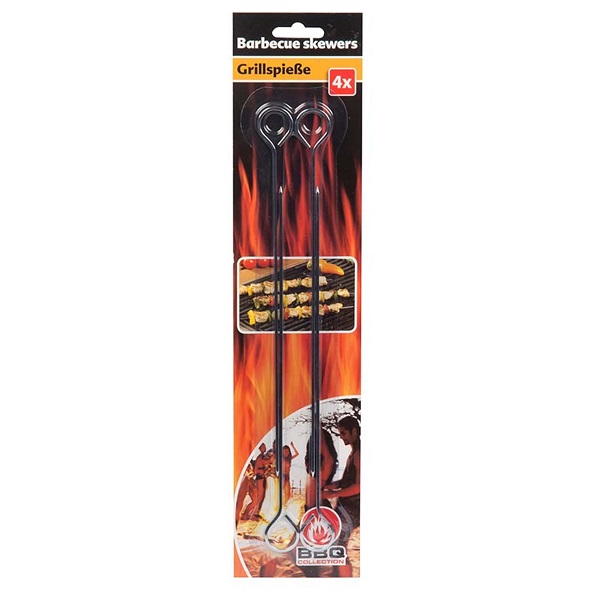 Bbq Skewer 4pcs 24cm All Metal