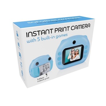Instant Print Camera With Built-in Screen Blue