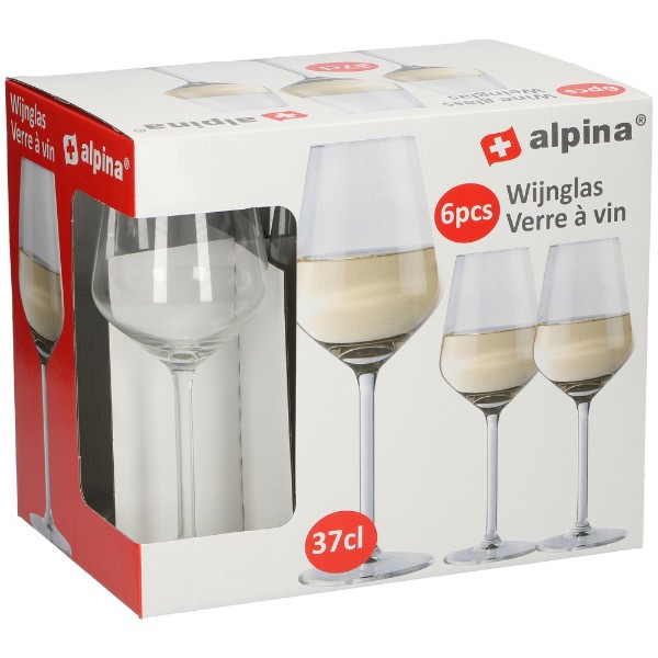 Wineglass 37cl Gl 6pcs