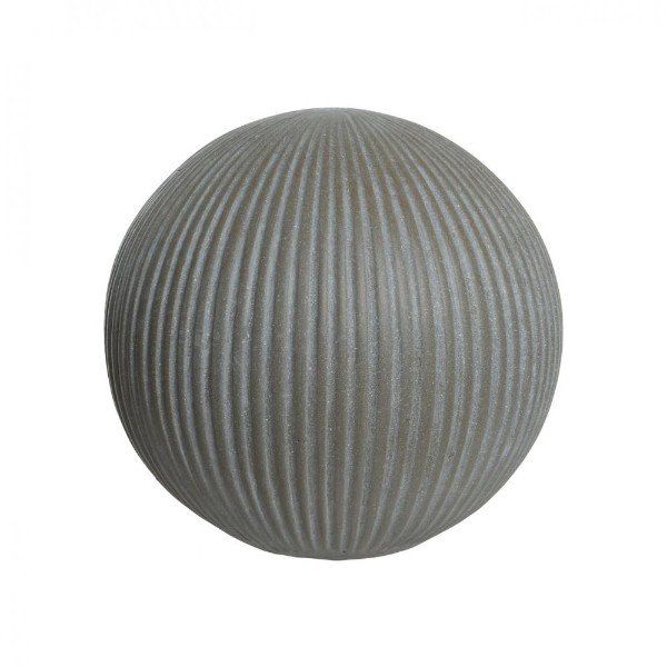 Fibreclay Ribbed Large Garden Sphere - Taupe Is Light Weight