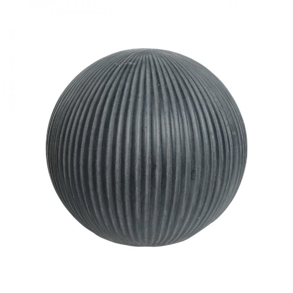 Fibreclay Ribbed Small Garden Sphere - Anthracite