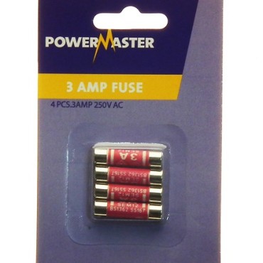 3 Amp Plugtop Fuse 4 Card 8817 P/p