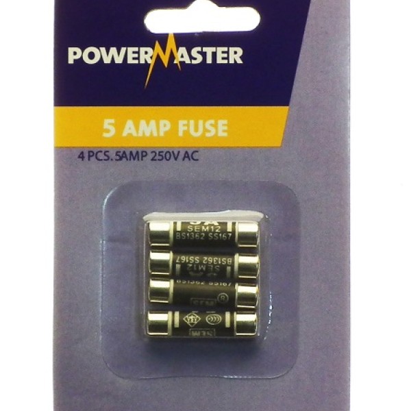 5 Amp Plugtop Fuse 4 Card 8818 P/p
