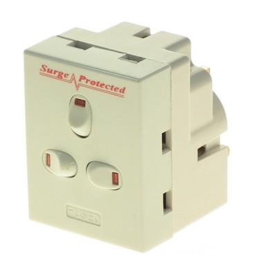 3 Way Adaptor Ind Sw Surge Protected 8a11