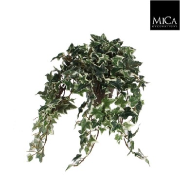 Ivy Artificial Plant In Grey Pot H45 X D25 Cm - Green Variegated 976671