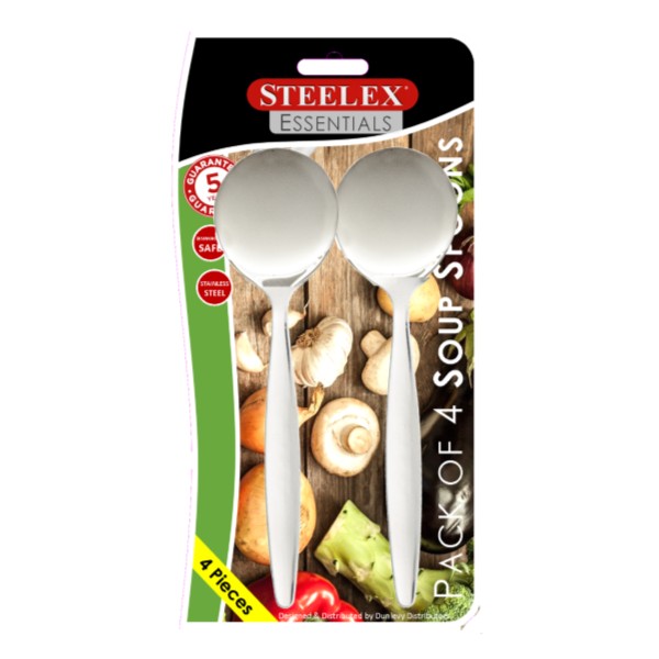 Steelex 4 Pack Soup Spoons C511ss