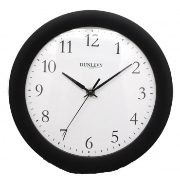 Dunlevy Black Plastic 10 Wallclock Cl2000b
