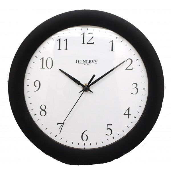 Dunlevy Black Plastic 10 Wallclock Cl2000b