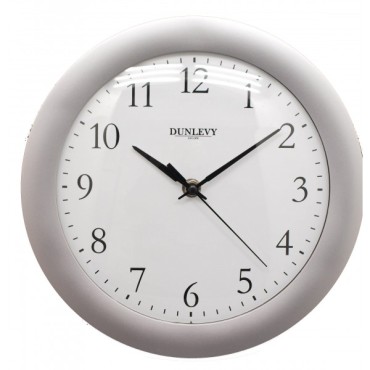 Dunlevy 10 Silver Plastic Wallclock Cl2000s