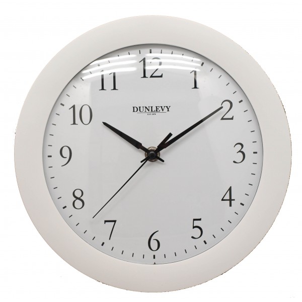 Dunlevy 10 Plastic White Wallclock Cl2000w