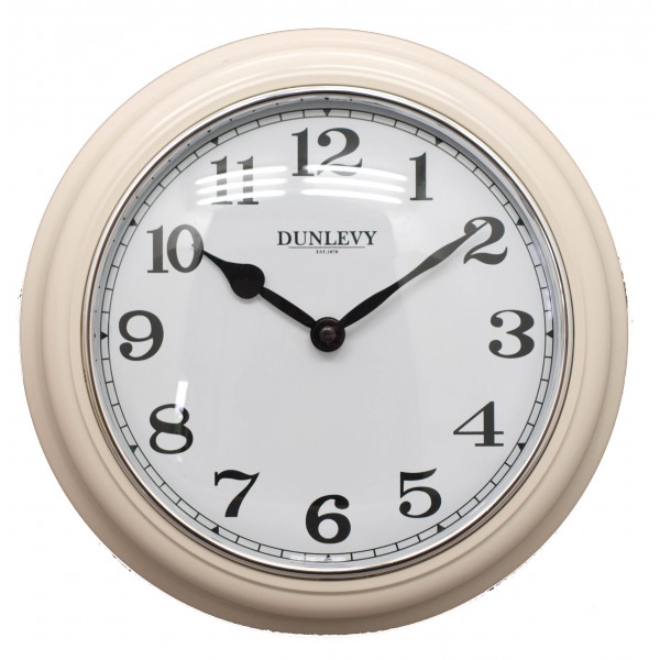 Dunlevy Cream Deep Wallclock Plastic 10 Inch Cl2001c