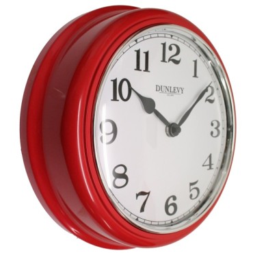 Dunlevy Red Deep Wallclock Plastic 10 Inch Cl2001r