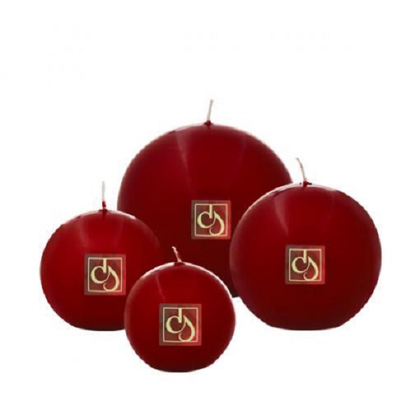 Duffy & Scott 100mm Ball Candle (4) Claret