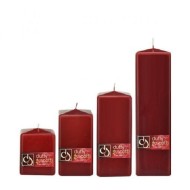 Duffy & Scott 90mm Square Candle (3 1/2) Claret