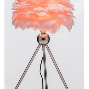 The Grange Collection Feather Table Lamp (pink) 30x47cm Dc61