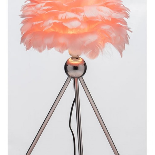 The Grange Collection Feather Table Lamp (pink) 30x47cm Dc61