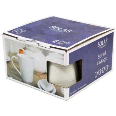 Dunlevy Solar White 11oz Mug Set Of 4 De7000set