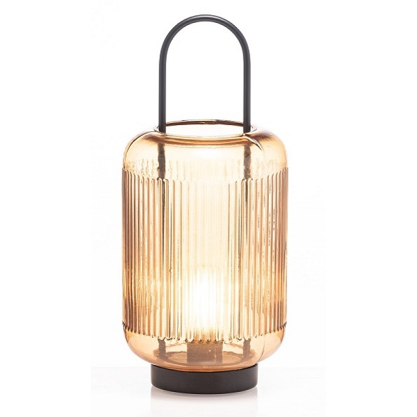 The Grange Collection Led Amber Glass Lamp