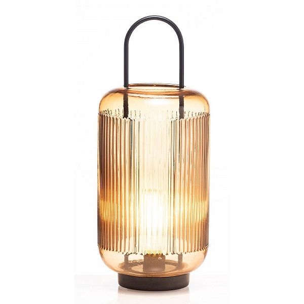 The Grange Collection Led Amber Glass Lamp