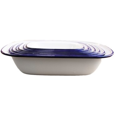 Pie Dish Falcon Enamel Oblong 26cm En0026