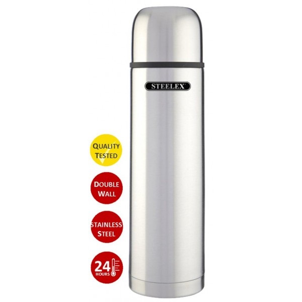 Steelex 1 Ltr Stainless Steel Bullet Flask Fl8100
