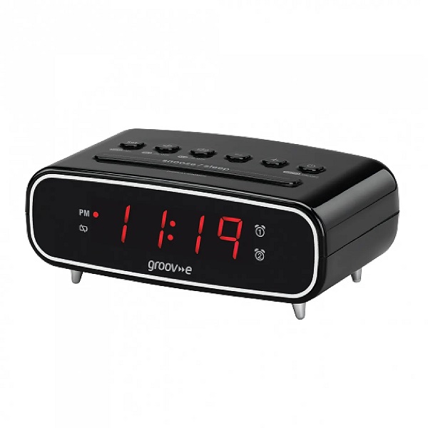 Groove Alarm Clock Radio Black Gvcr05bk